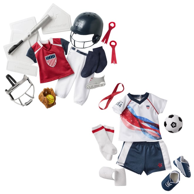 american girl doll softball outfit