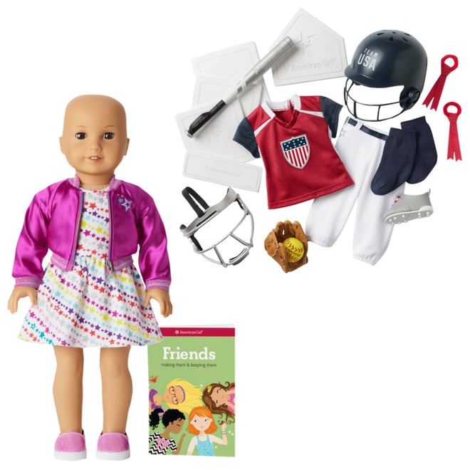 american girl doll softball