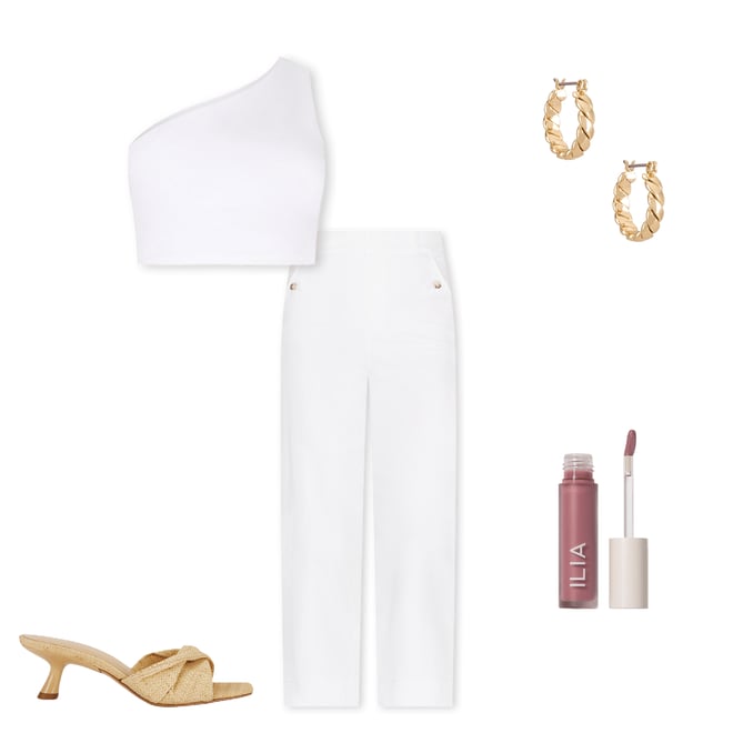 1st bundle featuring 4 items which compliment One Shoulder Crop Top