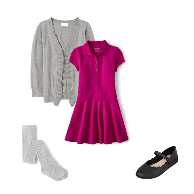 4th bundle featuring 3 items which compliment Girls Ruffle Open Front Cardigan