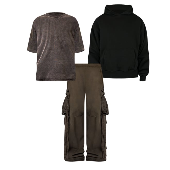 Strapped Multi Cargo Pants - Brown | mnml | shop now