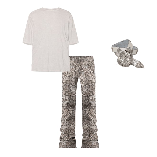 B605 Python Flare Pants - Multi | mnml | shop now 