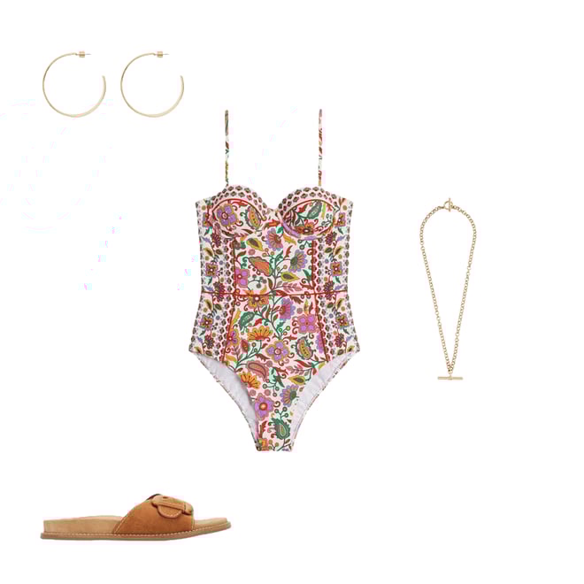 4th bundle featuring 3 items which compliment Rhodes Cup-Size Swimsuit, Multi, Oriental Paradise