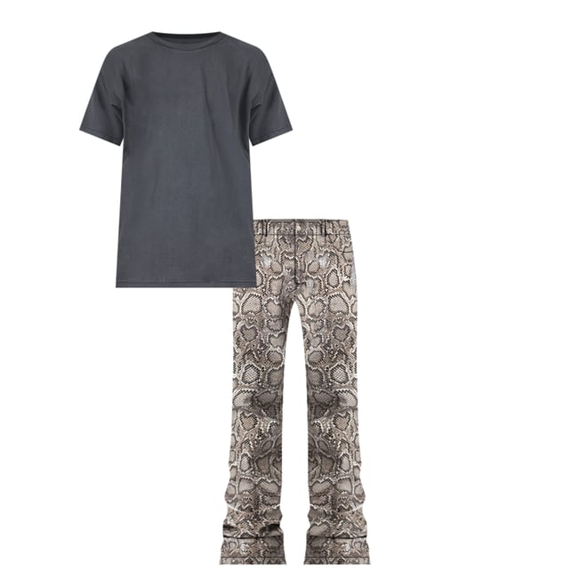 B605 Python Flare Pants - Multi | mnml | shop now 