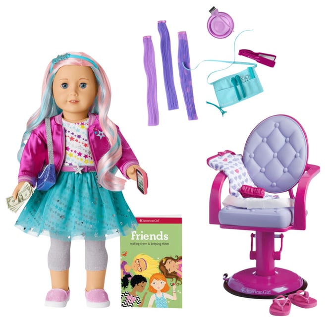 american girl salon chair and wrap set