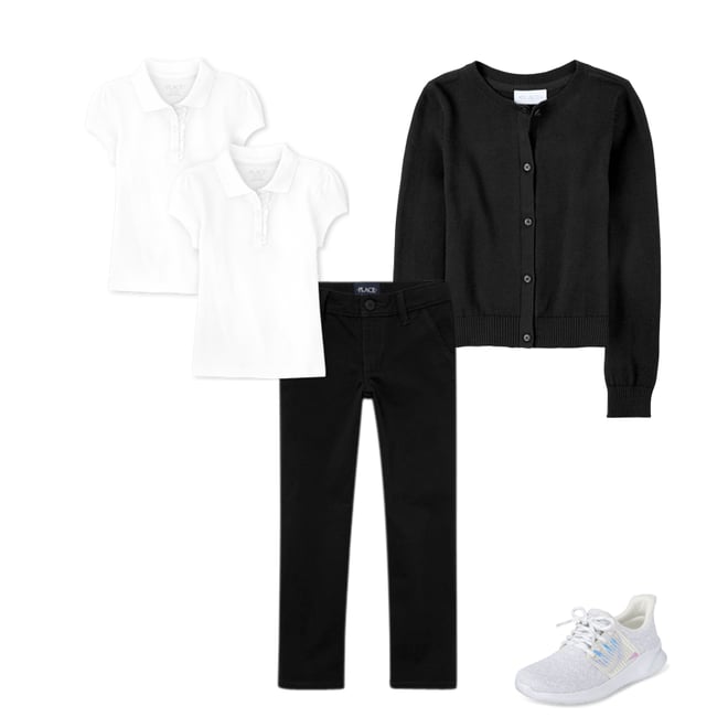 8th bundle featuring 3 items which compliment Girls Uniform Stretch Skinny Chino Pants
