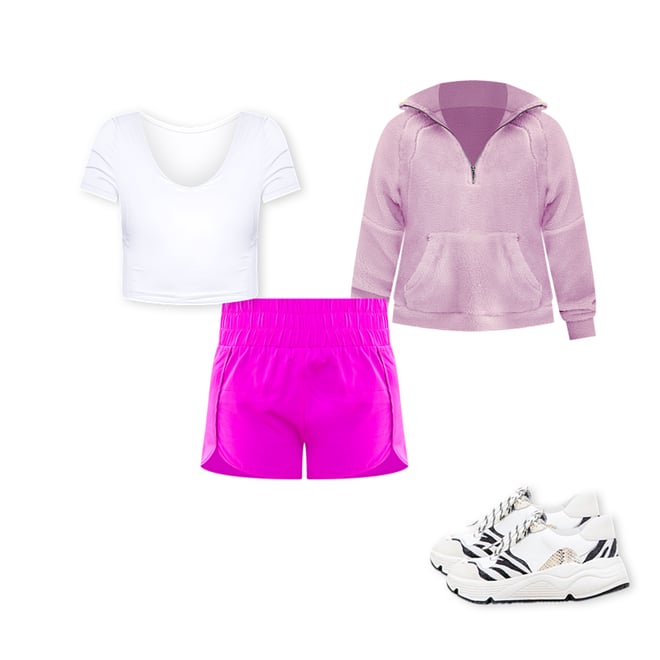 Errands To Run Solid Magenta High Waisted Athletic Shorts – Pink Lily