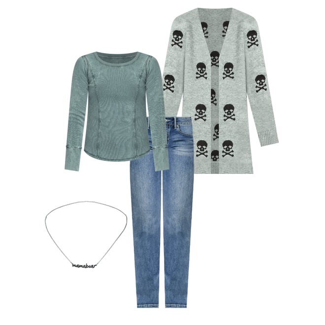 Women s Skull Cardigan Warehouse One