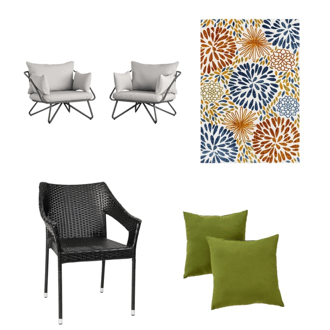 Novogratz Poolside Collection Teddi Outdoor Lounge Chair Set