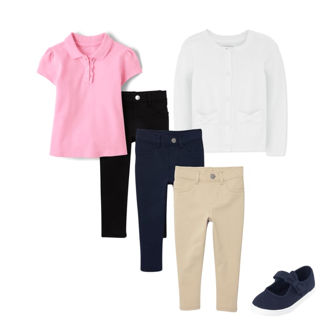 4th bundle featuring 3 items which compliment Toddler Girls Uniform Ponte Knit Pull On Jeggings 3-Pack