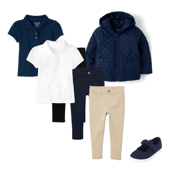 3rd bundle featuring 3 items which compliment Toddler Girls Uniform Ponte Knit Pull On Jeggings 3-Pack