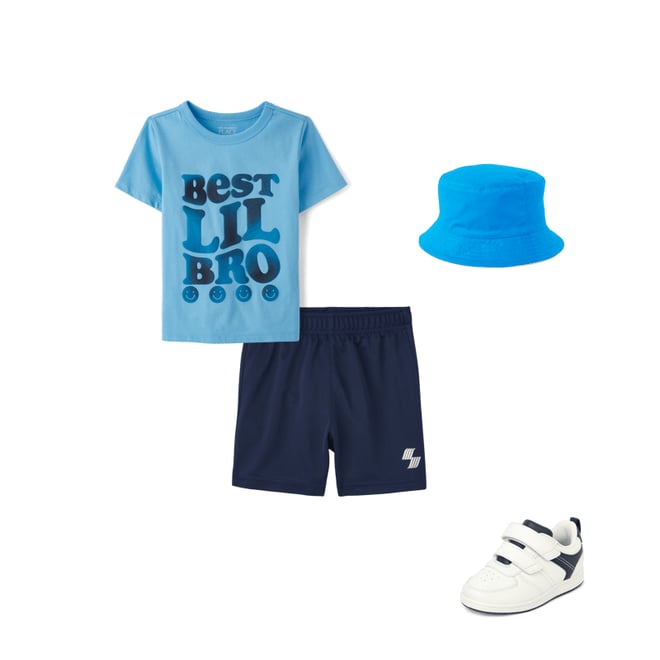 2nd bundle featuring 3 items which compliment Baby And Toddler Boys Best Lil Bro Graphic Tee