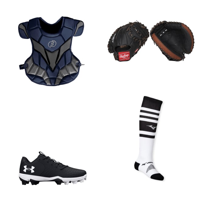 Force3 Defender Catcher's Helmet | Meets NOCSAE Small / Black
