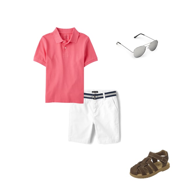 Belted chino shorts pink - TEEN BOYS Shorts