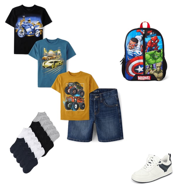 1st bundle featuring 4 items which compliment Boys Denim Shorts