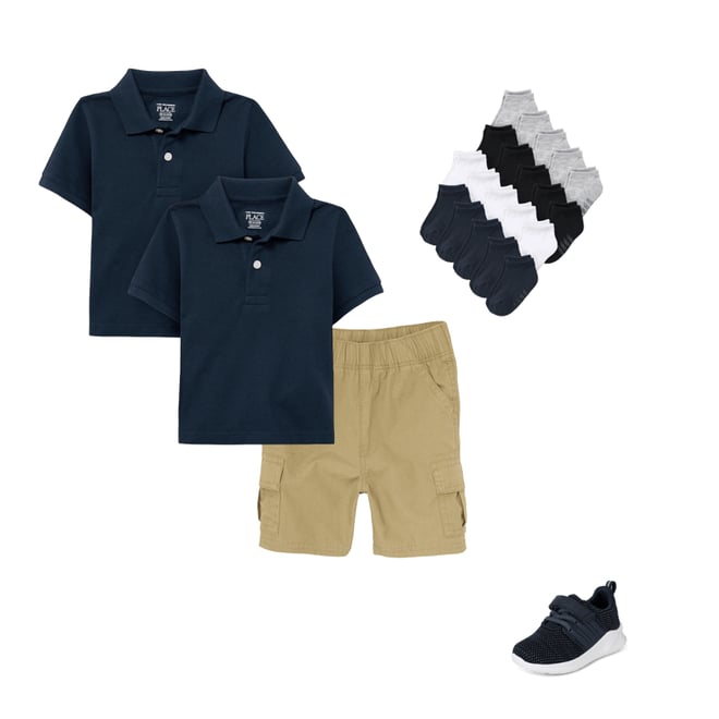 2nd bundle featuring 3 items which compliment Baby And Toddler Uniform Pique Polo 2-Pack