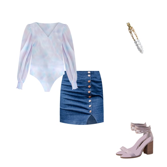 Denim mini outlet skirt polyvore