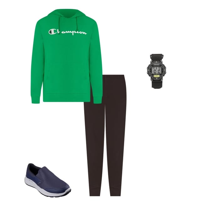 Emerald green 2025 champion sweater outfit