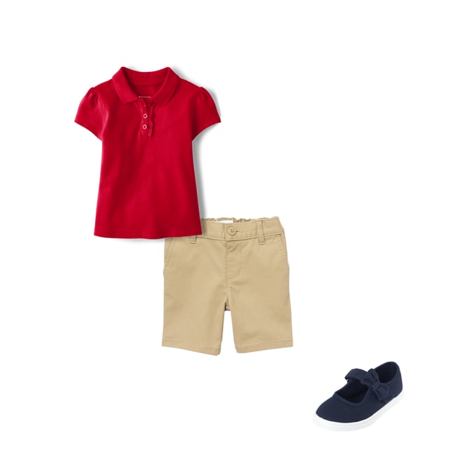 7th bundle featuring 2 items which compliment Toddler Girls Uniform Stretch Chino Shorts