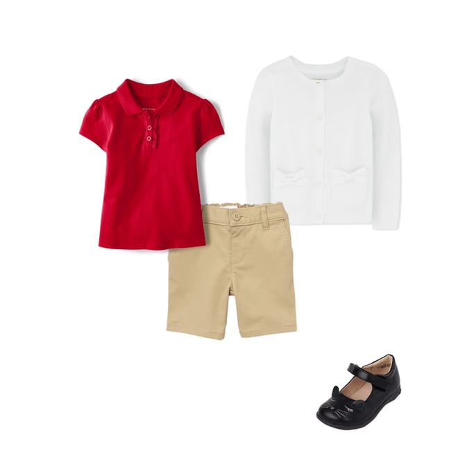 8th bundle featuring 3 items which compliment Toddler Girls Uniform Stretch Chino Shorts