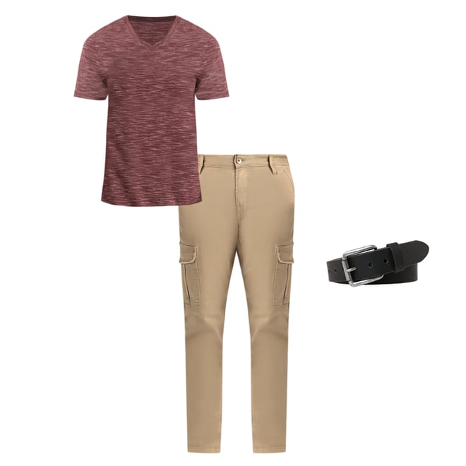 men's slim straight flax cargo pants Bootlegger 2000005907
