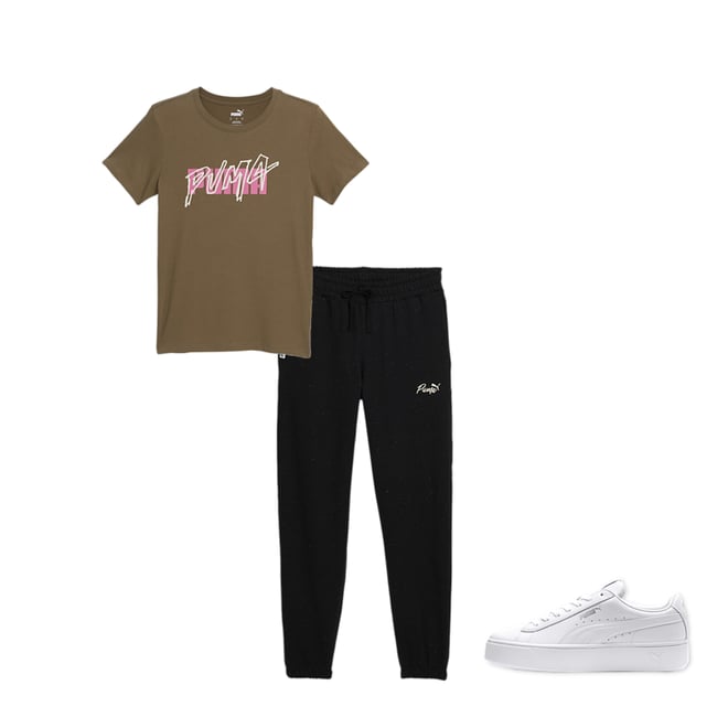 Women's Live In French Terry Jogger Sweatpants PUMA Размер: XS купить в  интернет-магазине , женские спортивные брюки PUMA