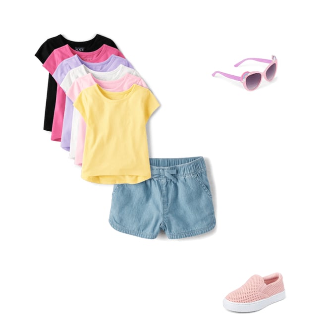 1st bundle featuring 3 items which compliment Toddler Girls High Low Tee Shirt 6-Pack