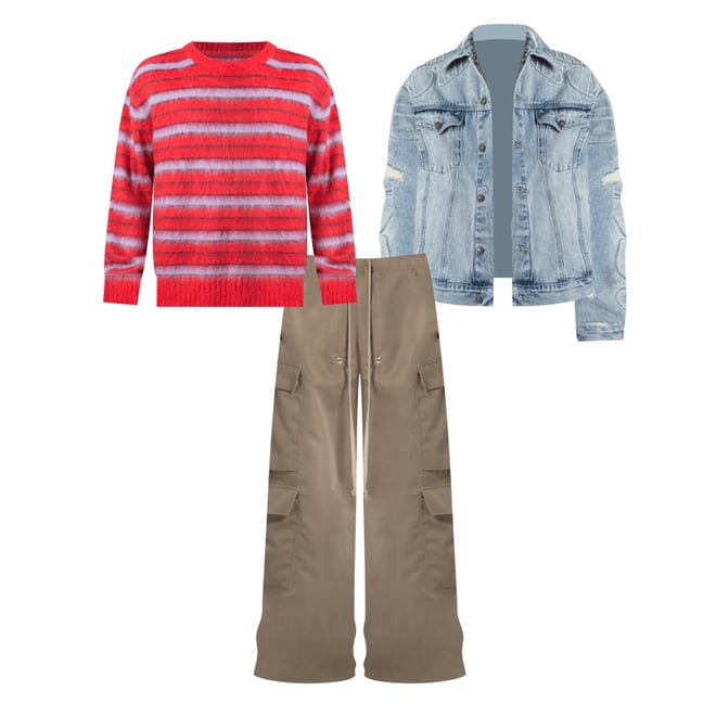 Striped Mohair Sweater - Red | mnml | shop now Striped Mohair Sweater - Red | mnml | shop now