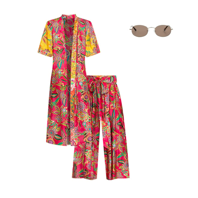 Buy FLAMINGO AND SUNSHINE MIX LONG KIMONO | Johnny Was