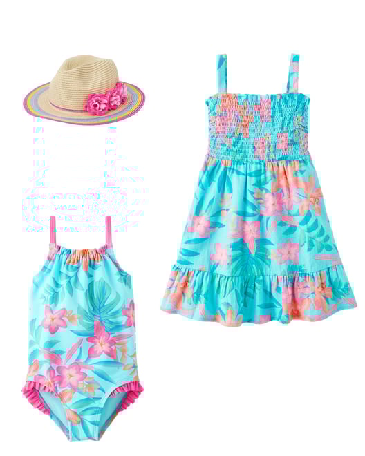 4th bundle featuring 2 items which compliment Girls Flower Sun Hat