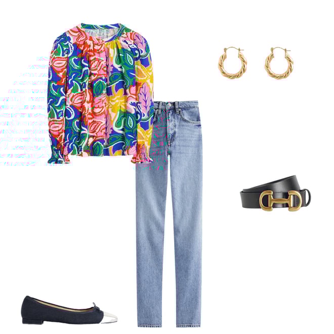 2nd bundle featuring 4 items which compliment High Rise Rigid Straight Jeans-Light Vintage