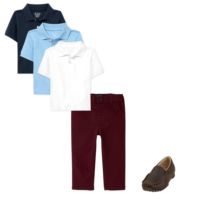 3rd bundle featuring 2 items which compliment Baby And Toddler Uniform Pique Polo 3-Pack