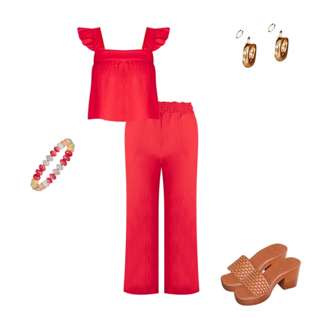 What Makes You Beautiful Red Tank and Pant Set FINAL SALE – Pink Lily