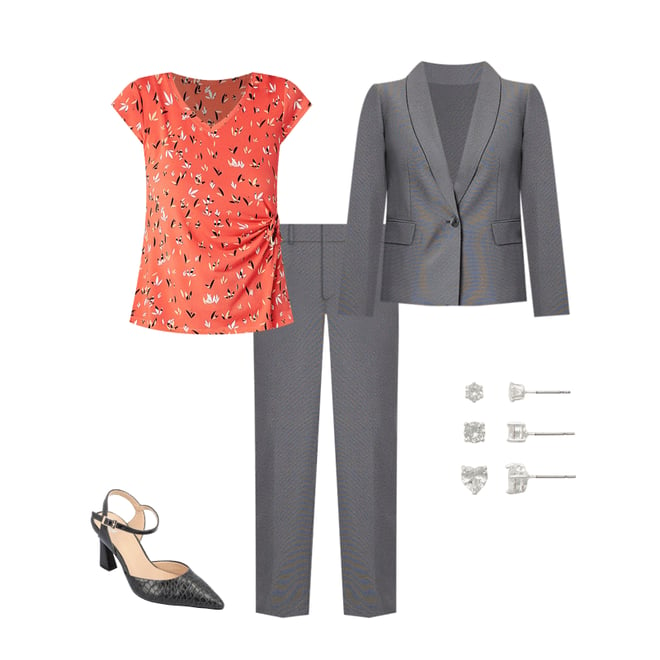 Le Suit 2-pc. Straight Leg Pant Suit-Plus, Color: Navy - JCPenney