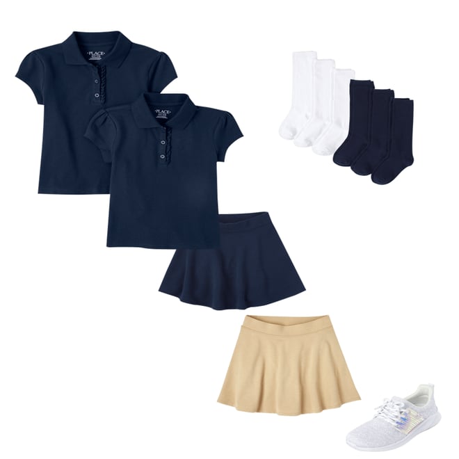 Gymboree Girls and Toddler Ponte Knit Skort, Navy Slate, 3T 