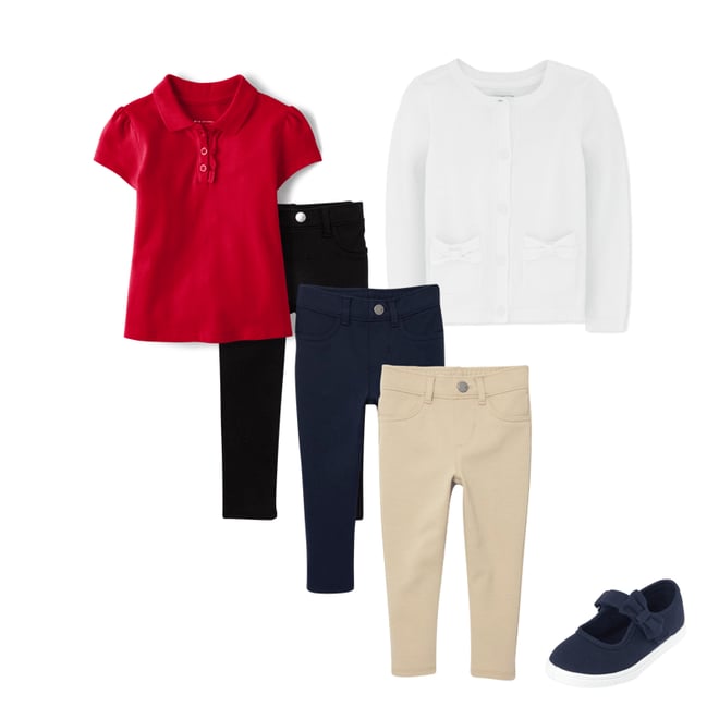 5th bundle featuring 3 items which compliment Toddler Girls Uniform Ponte Knit Pull On Jeggings 3-Pack