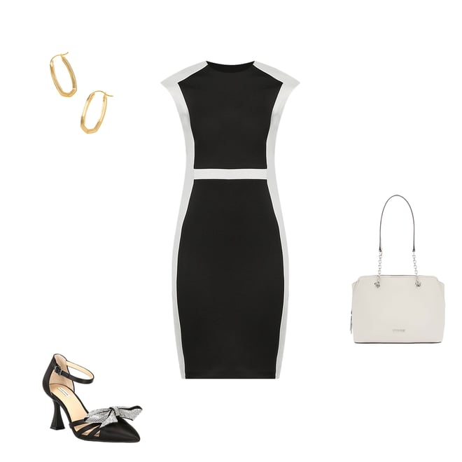 Calvin Klein Color Block Dress, Dresses, Clothing & Accessories