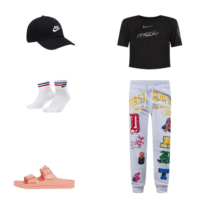 Nike Plus Megan Thee Stallion graphic slim fit cropped T-shirt in