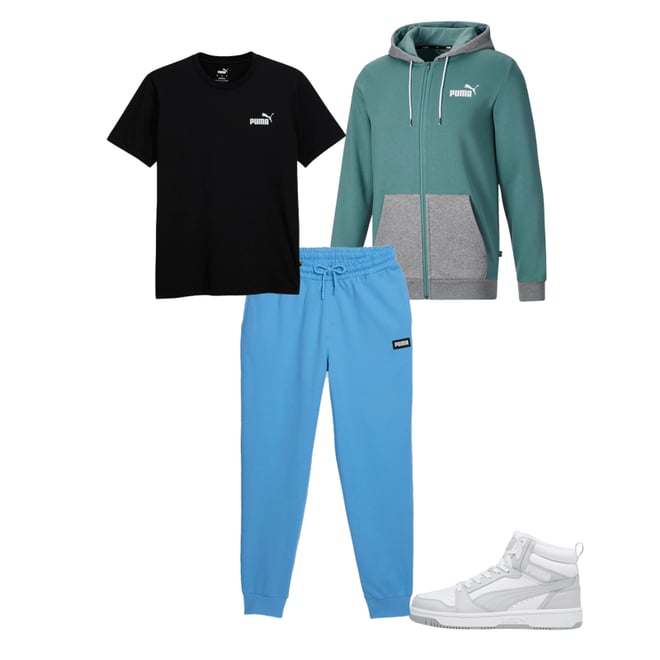Puma mens sweatpants zip up sale