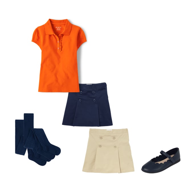 3rd bundle featuring 3 items which compliment Girls Uniform Ruffle Pique Polo