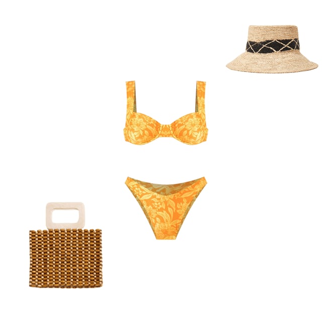 ★関税/送料込★Swimcity★Estella top Willa Chartreuse Bikini Top – Maison Safiyaa USA