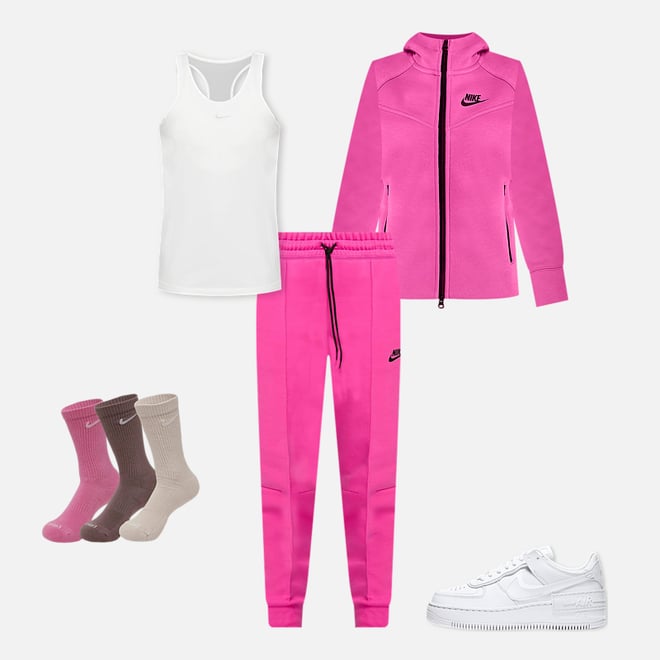 Nike Sportwear Tech Fleece Pink Trousers Pink Sweatpants - Trendyol