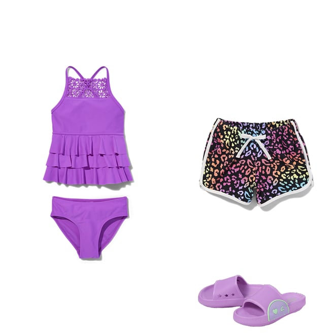 Freebily Teens Girls 3Pcs Tankini Swimsuit Boyshort Top Bottom Set Kids  Floral Printed Summer Beach Swimwear Purple 3-4 Years : :  Fashion
