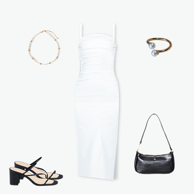 Lainey Midi Dress White