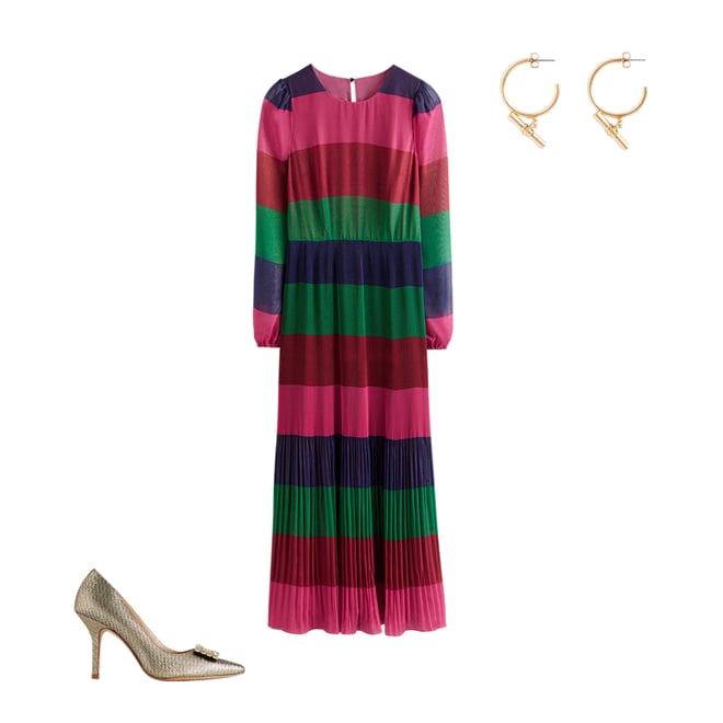 Colourblock Maxi Dress - Multi Stripe