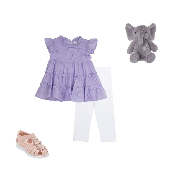 Rare Editions Girls Purple Dress