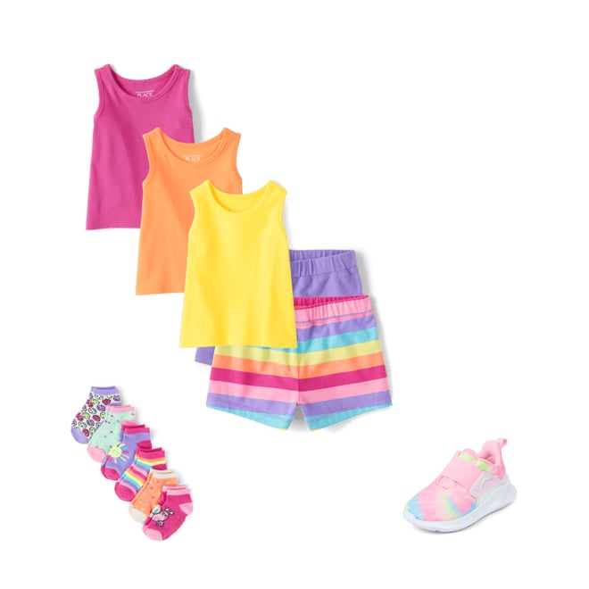 Baby And Toddler Girls Mix And Match Sleeveless Ribbed Tank Top