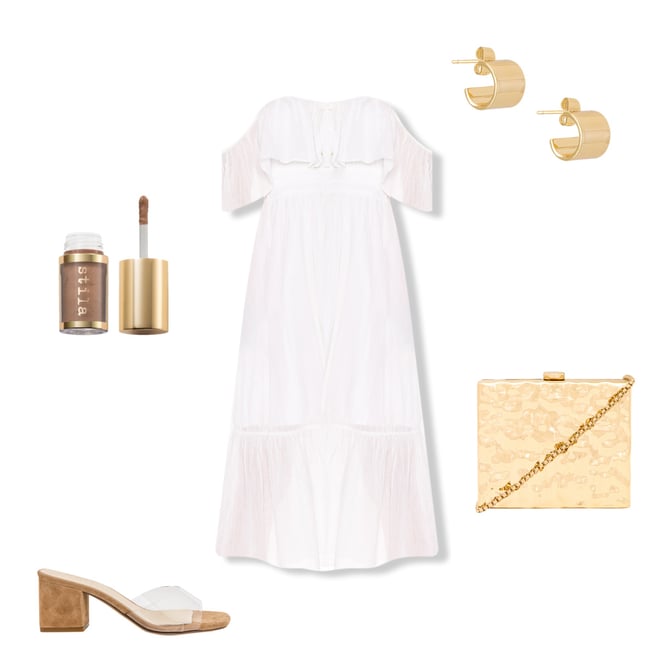 MAJORELLE Selvaggia Midi Dress in White | REVOLVE