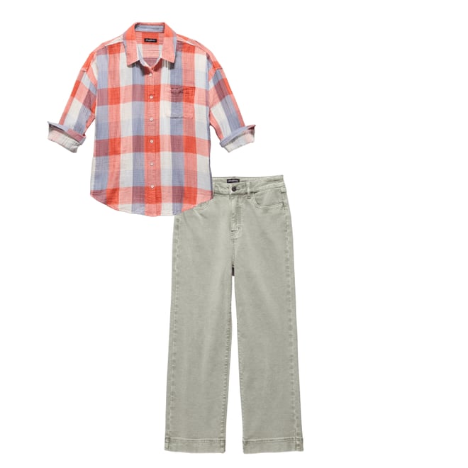 2nd bundle featuring 1 items which compliment  Brookside Boyfriend Shirt - Red/White/Blue