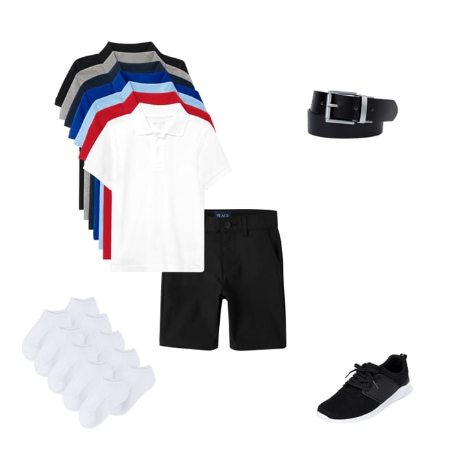 4th bundle featuring 4 items which compliment Kids Uniform Pique Polo 7-Pack